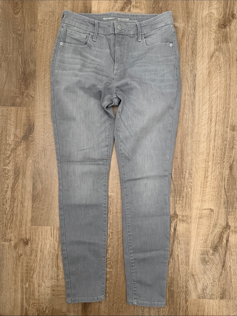 Old Navy Women's Rockstar Light Gray Skinny Jeans, Size 8